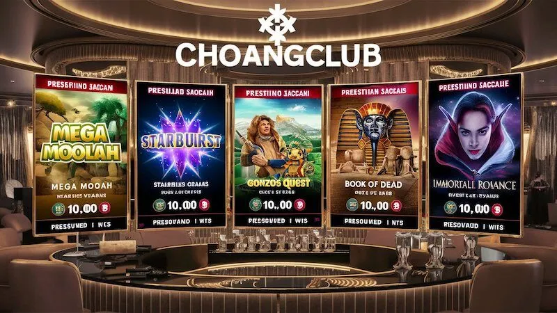 Bộ sưu tập các game slot nổi tiếng tại ChoangClub với giao diện hấp dẫn và jackpot khủng