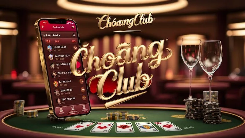 Giao diện chính của ứng dụng ChoangClub với các chế độ chơi đa dạng và menu điều hướng trực quan