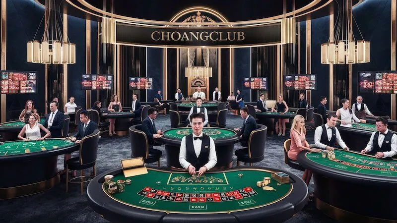 Giao diện sang trọng của Live Casino ChoangClub với các bàn chơi trực tuyến đẳng cấp và dealer chuyên nghiệp