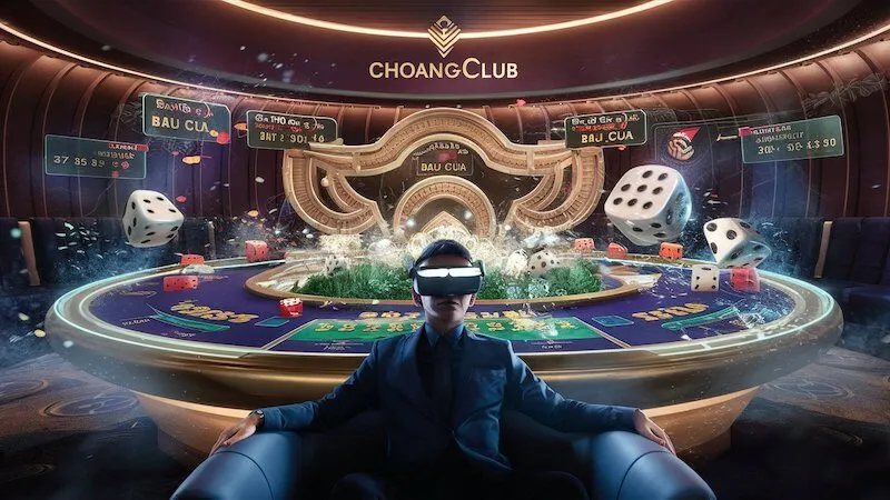 Minh họa công nghệ VAR trong tương lai của Bầu Cua ChoangClub, nơi người chơi có thể trải nghiệm game trong môi trường thực tế ảo