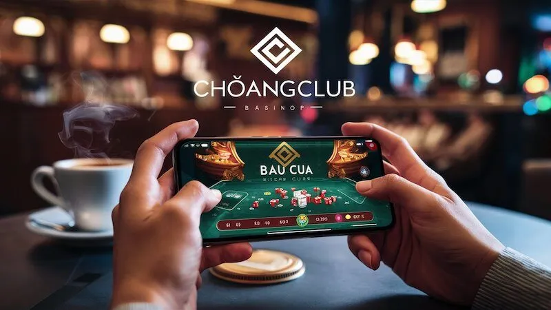 Người chơi đang tương tác với giao diện di động của ChoangClub, thể hiện tính tiện dụng của phiên bản trực tuyến