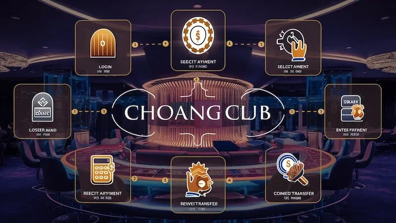 Quy trình nạp tiền qua ngân hàng trên ChoangClub với 8 bước thực hiện